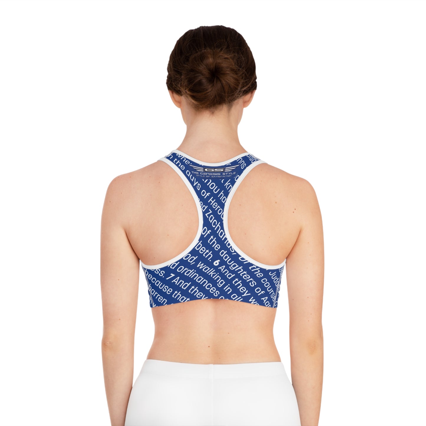 Gospel of Luke Sports Bra, Inspirational Athletic Wear, Motivational Fitness Top, Faith-Based Workout Gear, Christian Activewear