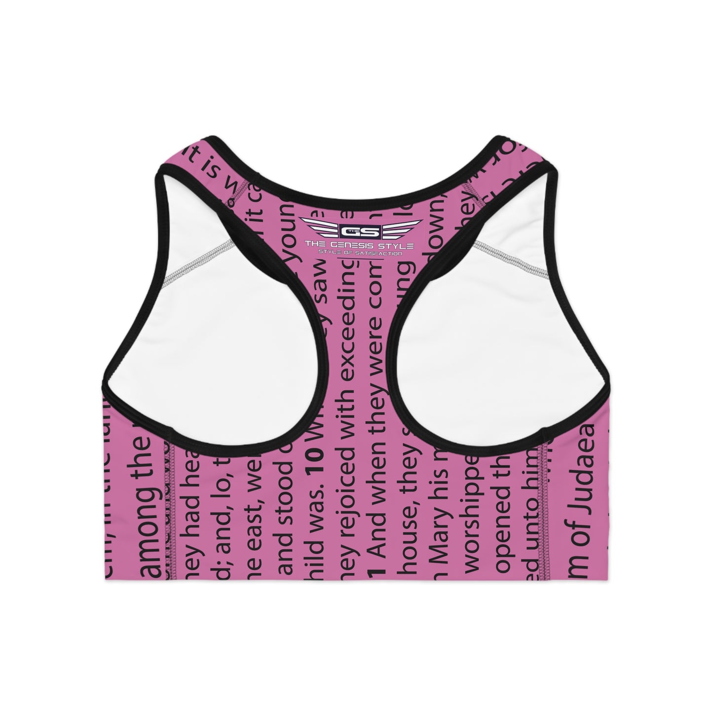 Gospel of Matthew Sports Bra, Inspirational Activewear, Fitness Gear for Women, Bible Verse Workout Top, Christian Sportswear, Gift for Her