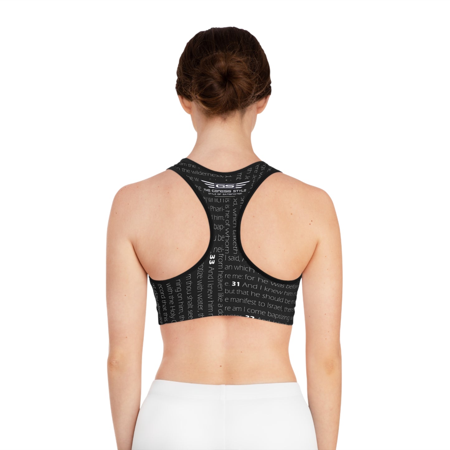 Faith-Inspired Sports Bra, Workout Gear, Activewear, Gospel Message, Bible Verse Apparel, Spiritual Fitness Clothing
