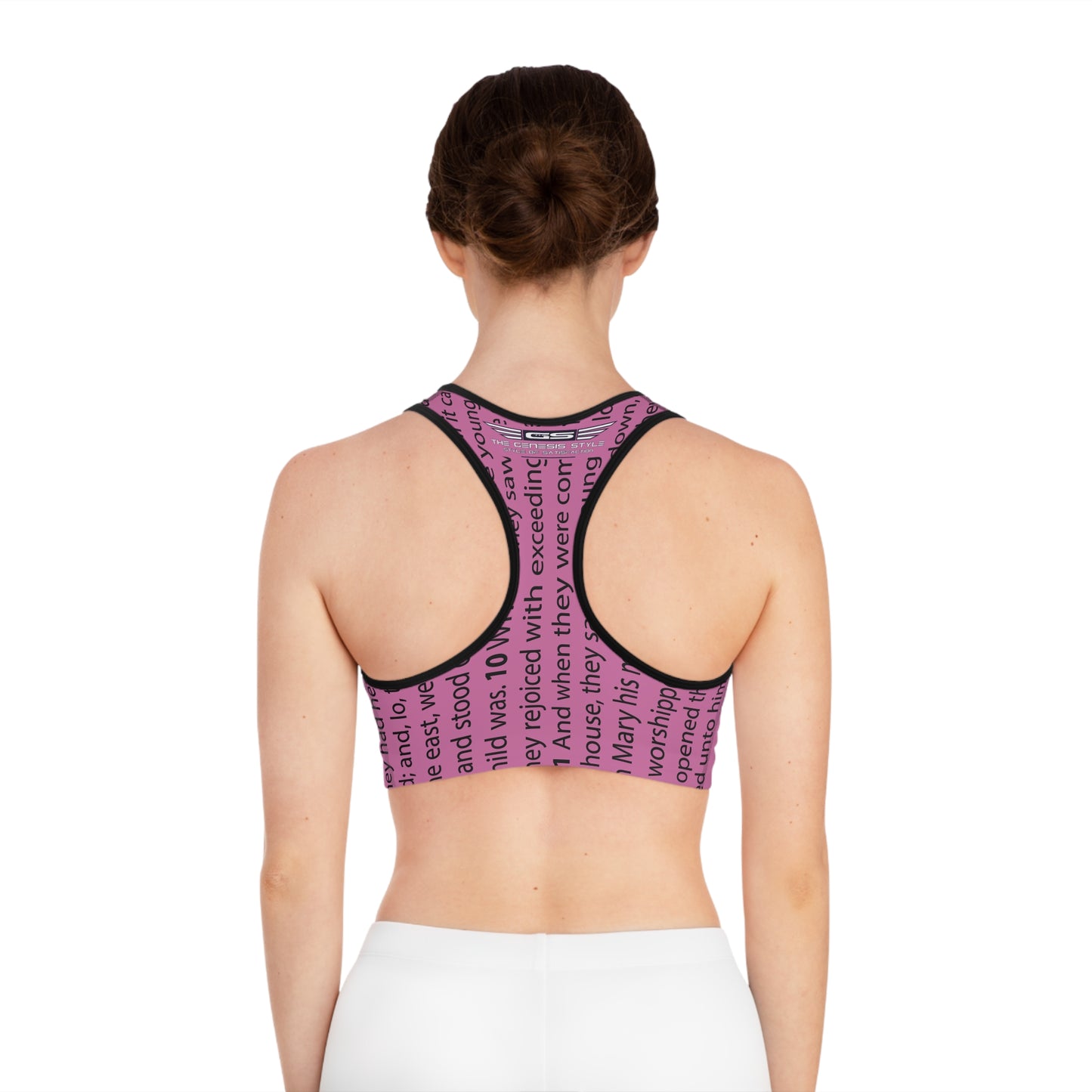 Gospel of Matthew Sports Bra, Inspirational Activewear, Fitness Gear for Women, Bible Verse Workout Top, Christian Sportswear, Gift for Her