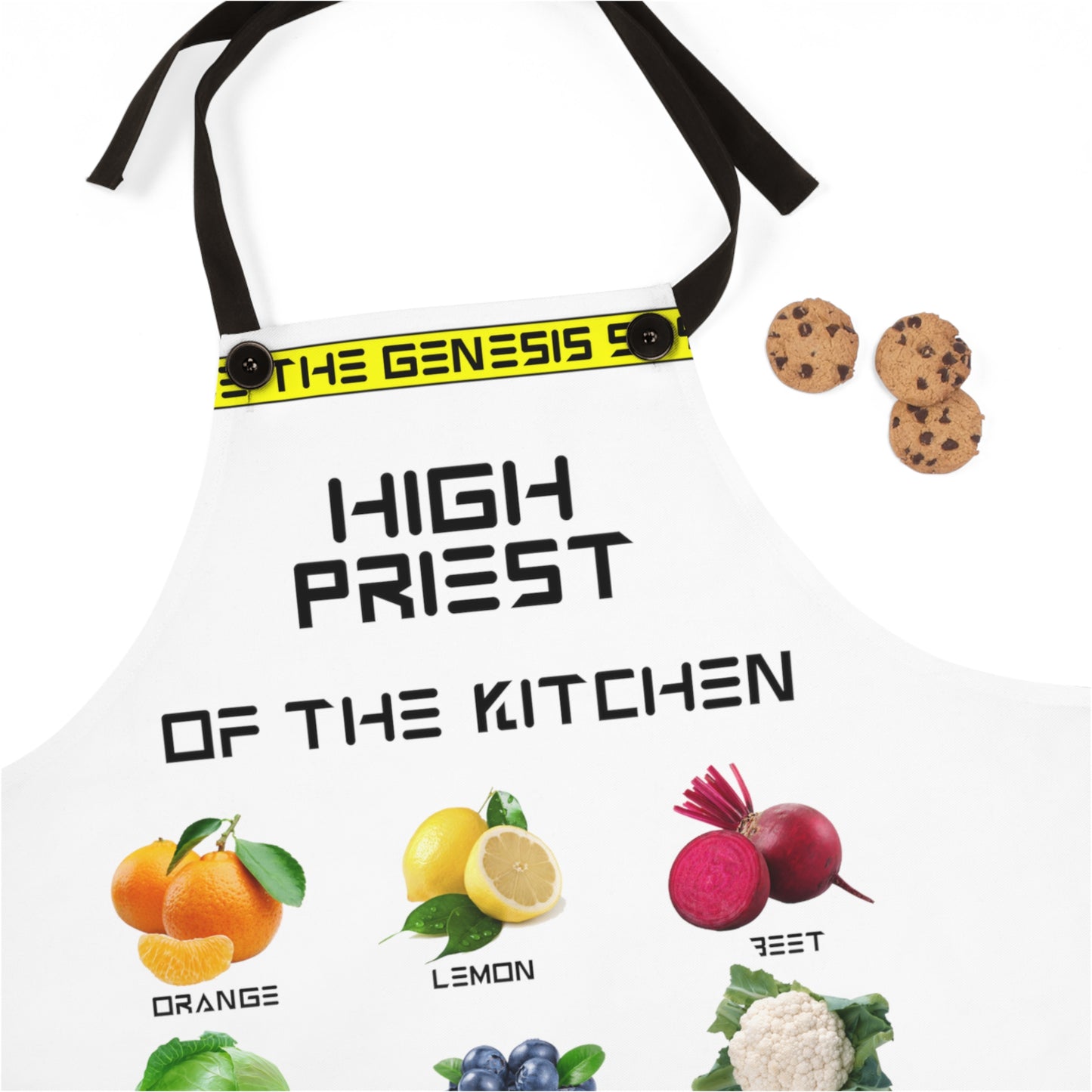 Chef's Culinary Vestment - in White color, from "High Priest of the Kitchen" Aprons Collection