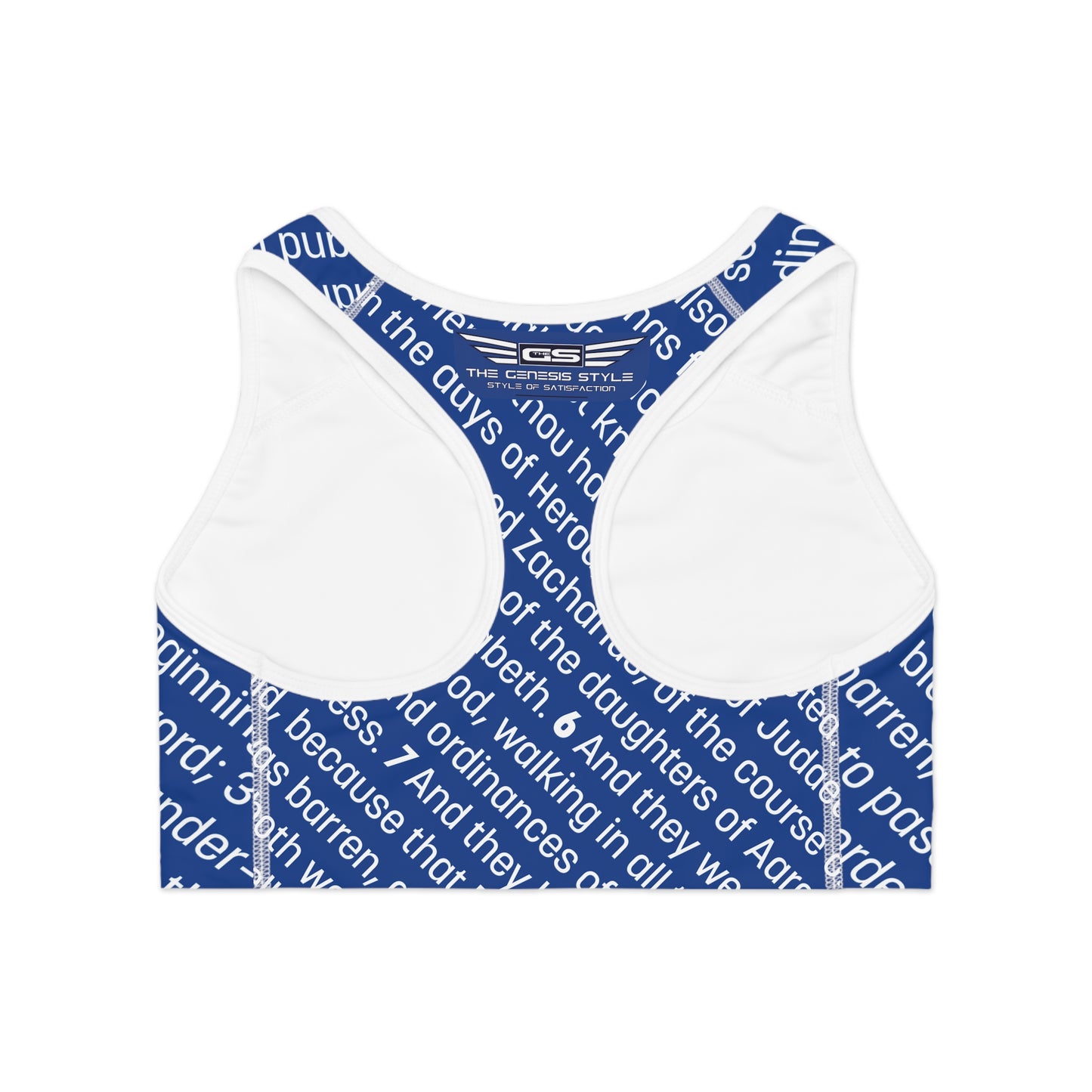 Gospel of Luke Sports Bra, Inspirational Athletic Wear, Motivational Fitness Top, Faith-Based Workout Gear, Christian Activewear