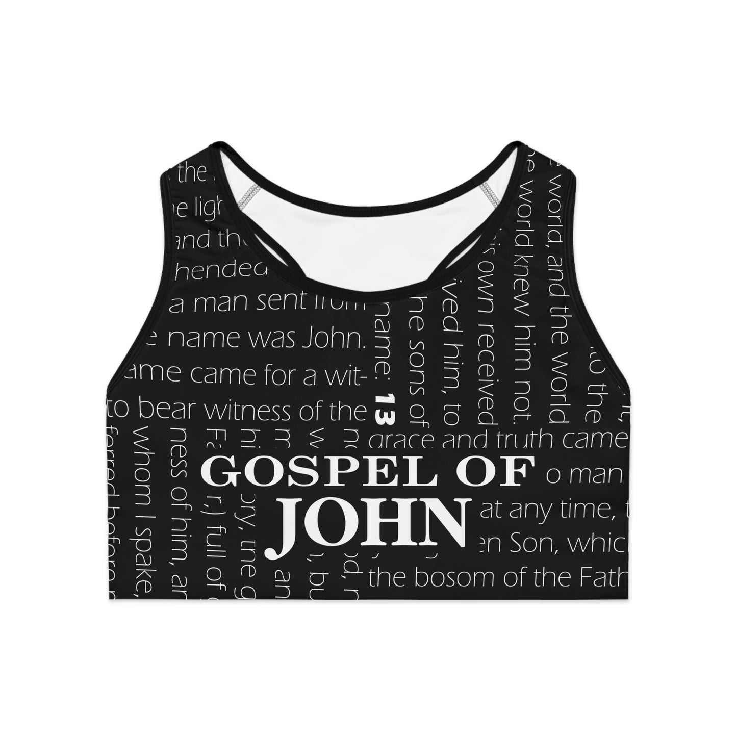 Faith-Inspired Sports Bra, Workout Gear, Activewear, Gospel Message, Bible Verse Apparel, Spiritual Fitness Clothing
