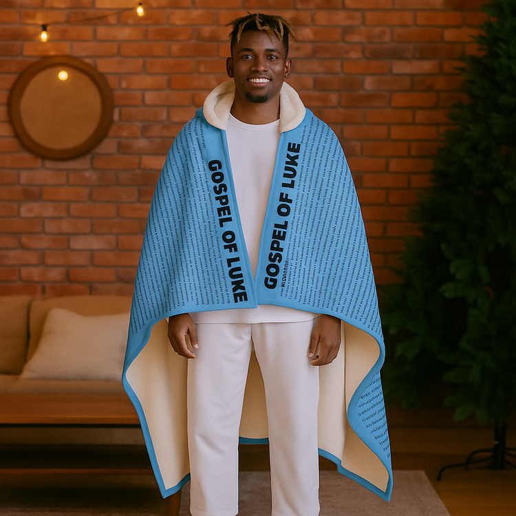 Four Gospels Hooded Sherpa Blanket Collection