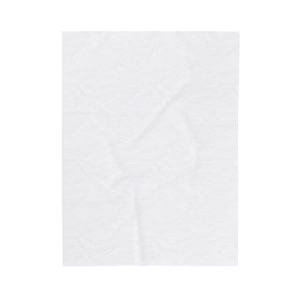 Gospel Plush Blanket, in Sky Blue Color, with Gospel of Luke Print, from "Four Gospels" Collection.