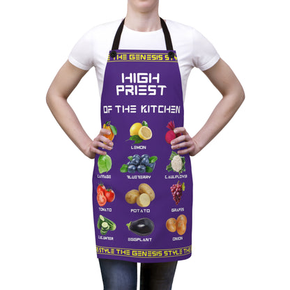 Chef's Culinary Vestment - in Purple color, from "High Priest of the Kitchen" Aprons Collection
