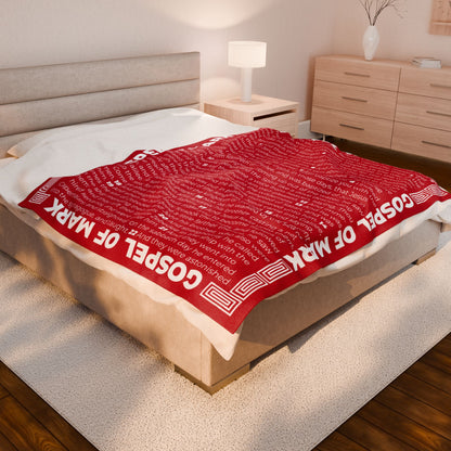 BLANKET - Dark Red, Gospel of Mark, "Four Gospels"