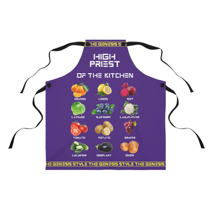 Chef's Culinary Vestment - in Purple color, from "High Priest of the Kitchen" Aprons Collection