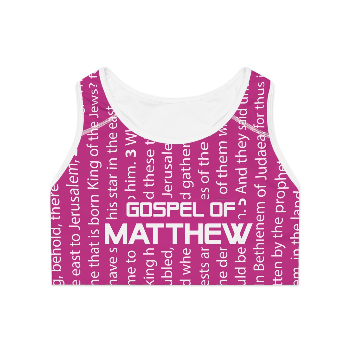 Gospel Inspired Sports Bra, Inspirational Activewear, Workout Gear, Faith-Based Fitness, Comfortable Sportswear, Christian Apparel