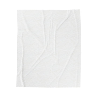 Gospel Plush Blanket, in Blue Color, with Gospel of Luke Print, from "Four Gospels" Collection.