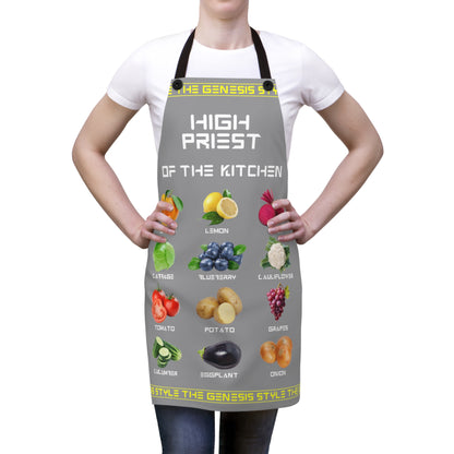 Chef's Culinary Vestment - in Grey color, from "High Priest of the Kitchen" Aprons Collection
