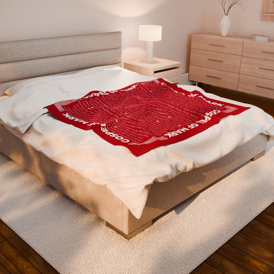 BLANKET - Dark Red, Gospel of Mark, "Four Gospels"