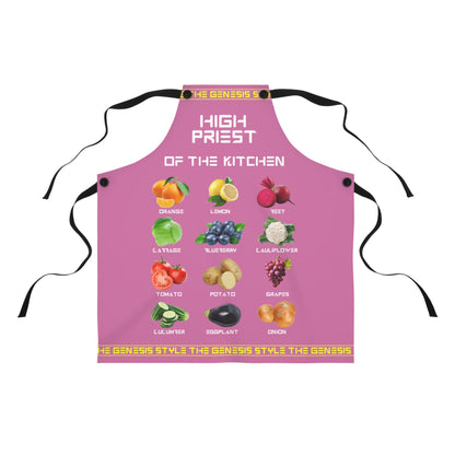 Chef's Culinary Vestment - in Pink color, from "High Priest of the Kitchen" Aprons Collection