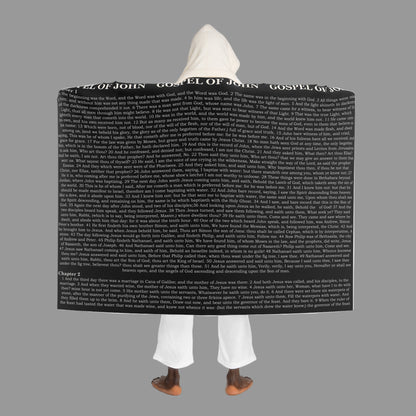 John Gospel Hooded Sherpa Blanket – Black