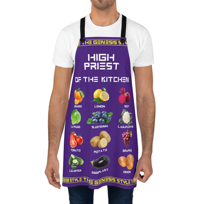 Chef's Culinary Vestment - in Purple color, from "High Priest of the Kitchen" Aprons Collection