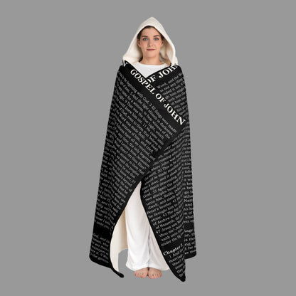 John Gospel Hooded Sherpa Blanket – Black