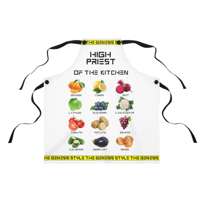 Chef's Culinary Vestment - in White color, from "High Priest of the Kitchen" Aprons Collection