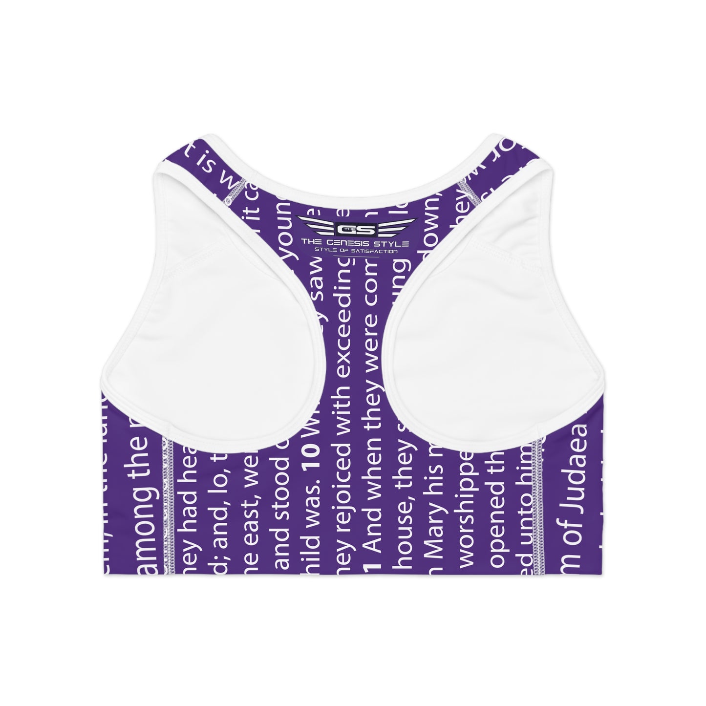 Gospel of Matthew Sports Bra, Inspirational Workout Top, Fitness Apparel, Christian Activewear, Women’s Sportswear