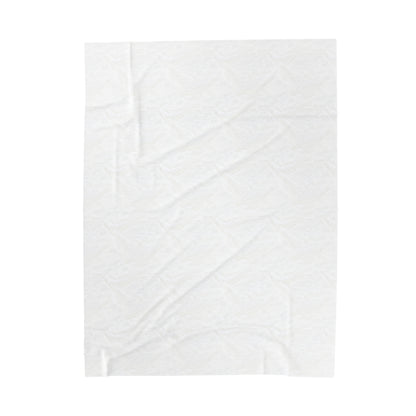 Gospel Plush Blanket, in Blue Color, with Gospel of Luke Print, from "Four Gospels" Collection.