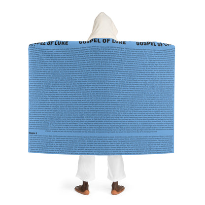 Hooded Blanket, Sky Blue, Gospel of Luke.