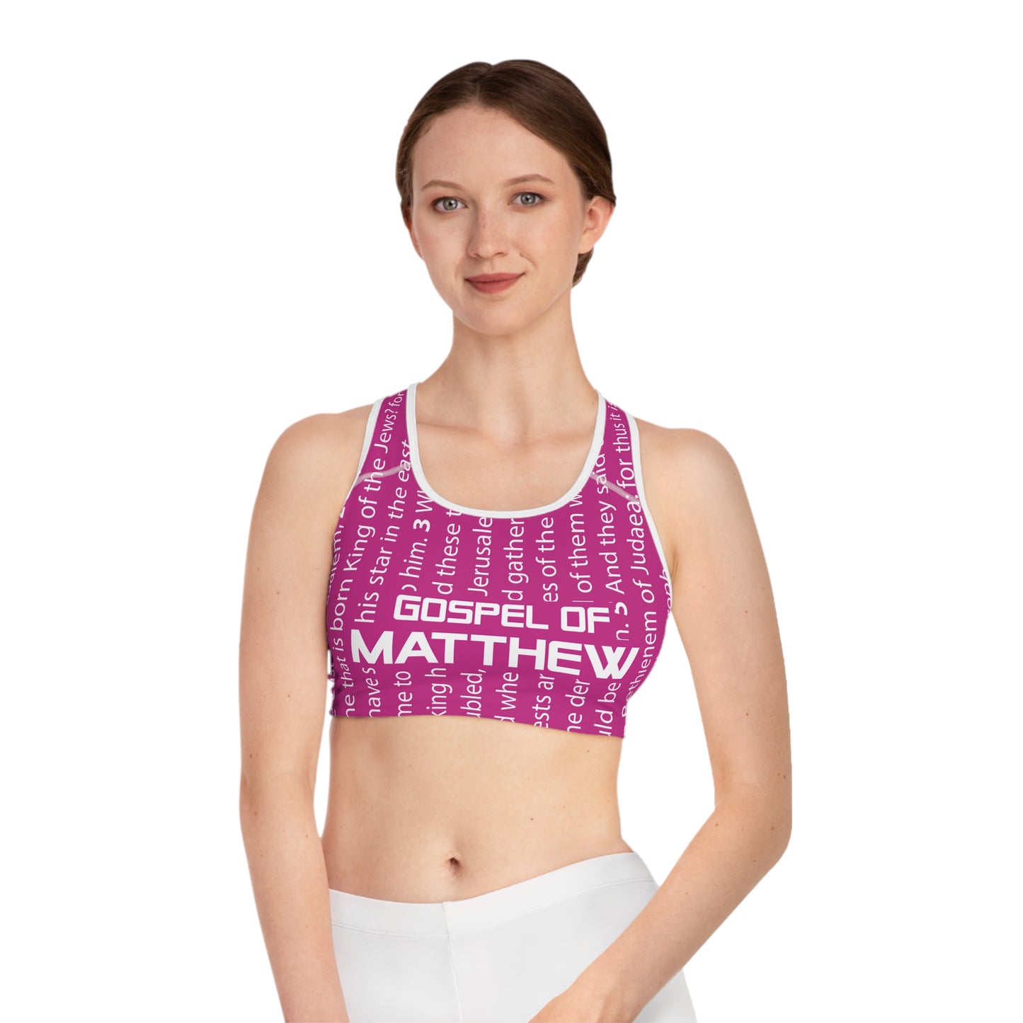 Gospel Inspired Sports Bra, Inspirational Activewear, Workout Gear, Faith-Based Fitness, Comfortable Sportswear, Christian Apparel
