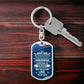 Stunning Graphic Dog Tag Keychain with YOUR PERSONAL ENGRAVING for ARMY DAD
