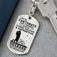 Stunning Graphic Dog Tag Keychain for Husband with YOUR PERSONAL ENGRAVING for YOUR HUSBAND