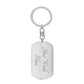 Stunning Graphic Dog Tag Keychain with YOUR PERSONAL ENGRAVING for ARMY DAD