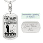 Stunning Graphic Dog Tag Keychain for Husband with YOUR PERSONAL ENGRAVING for YOUR HUSBAND