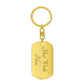 Stunning Graphic Dog Tag Keychain with YOUR PERSONAL ENGRAVING for SON
