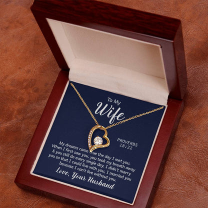 Amazing "Forever Love" Necklace with Message Card for YOUR  AMAZING WIFE