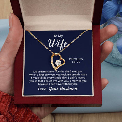 Amazing "Forever Love" Necklace with Message Card for YOUR  AMAZING WIFE