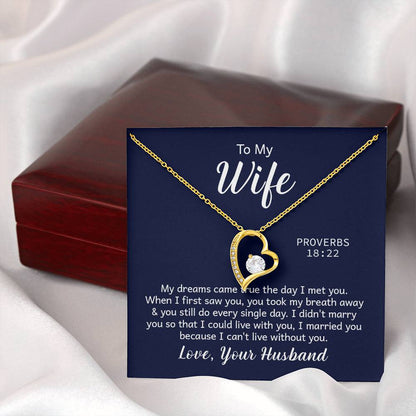 Amazing "Forever Love" Necklace with Message Card for YOUR  AMAZING WIFE