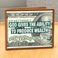 Excellent Graphic Leather Wallet DEUTERONOMY 18:18 FROM "WEALTH TRANSFER" Collection