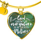 Best-Seller "Created by God" Heart Bangle for MOM