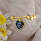 Best-Seller Heart or Circle Bangle Personalized for You, Relatives, or Friends