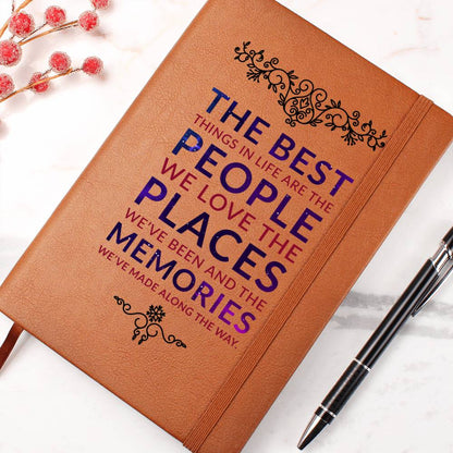 Impressive Graphic Leather Journal with message FOR EVERYONE