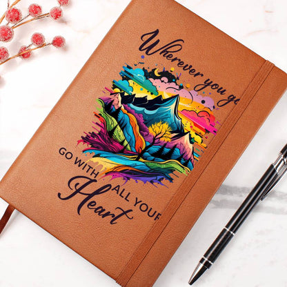 Impressive Graphic Leather Journal with message FOR EVERYONE