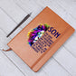 Impressive Graphic Leather Journal with message FOR YOUR SON