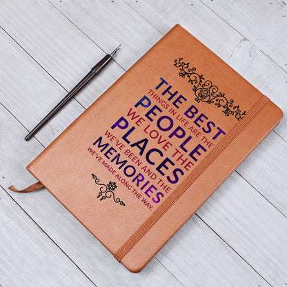 Impressive Graphic Leather Journal with message FOR EVERYONE