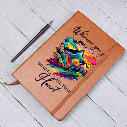 Impressive Graphic Leather Journal with message FOR EVERYONE