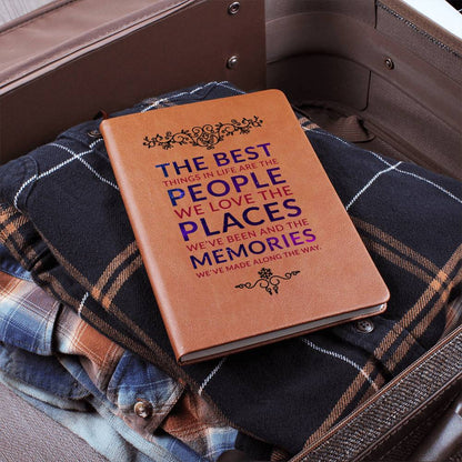 Impressive Graphic Leather Journal with message FOR EVERYONE