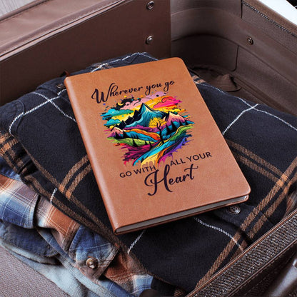 Impressive Graphic Leather Journal with message FOR EVERYONE