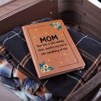 Impressive Graphic Leather Journal with message FOR MOM