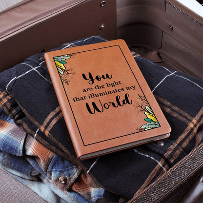 Impressive Graphic Leather Journal with message FOR EVERYONE