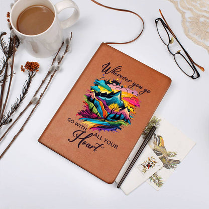 Impressive Graphic Leather Journal with message FOR EVERYONE