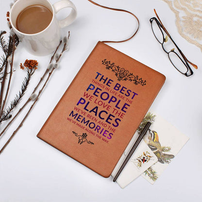 Impressive Graphic Leather Journal with message FOR EVERYONE
