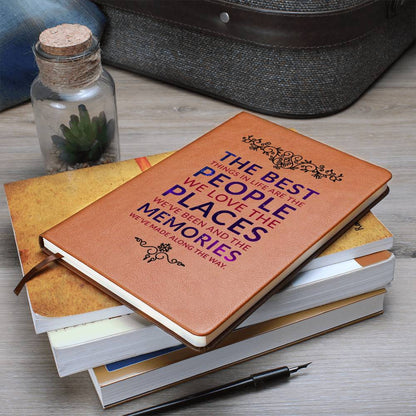 Impressive Graphic Leather Journal with message FOR EVERYONE