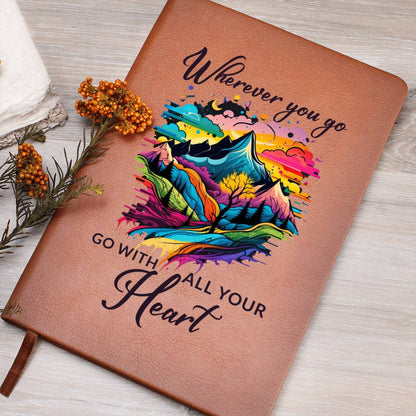 Impressive Graphic Leather Journal with message FOR EVERYONE