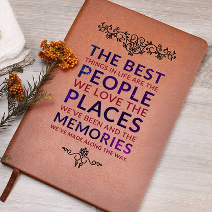 Impressive Graphic Leather Journal with message FOR EVERYONE